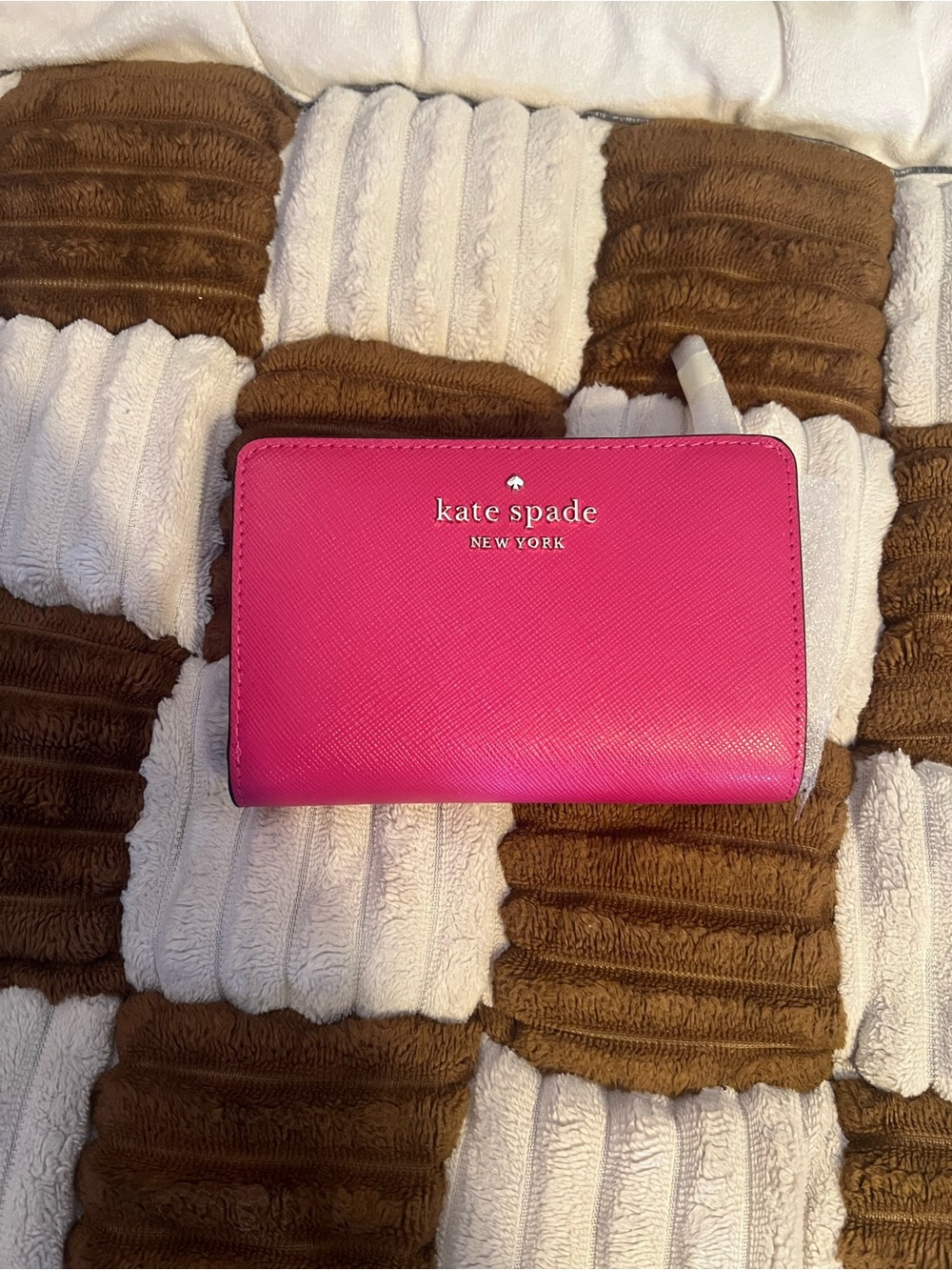 Kate Spade Staci Medium Saffiano Leather Wallet in Pink Ruby NWTS!